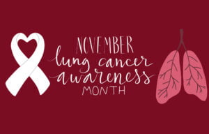 Lung cancer awareness month graphic