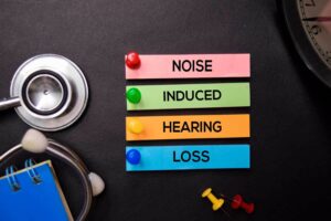 noise induced hearing loss written in text.
