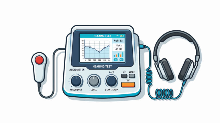 audiometry test machine illustration