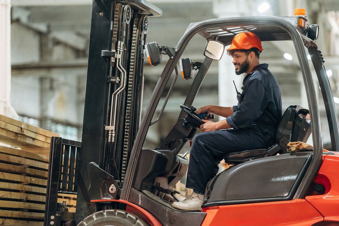 occupational health - a driver on forklift